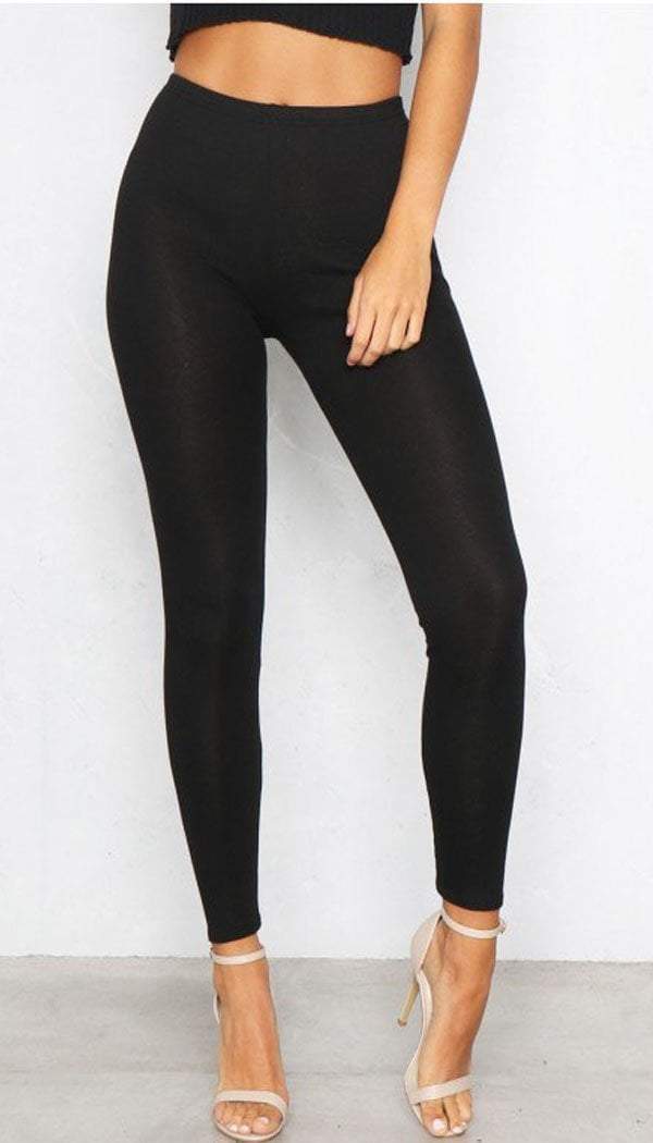 Plain Leggings In Black –