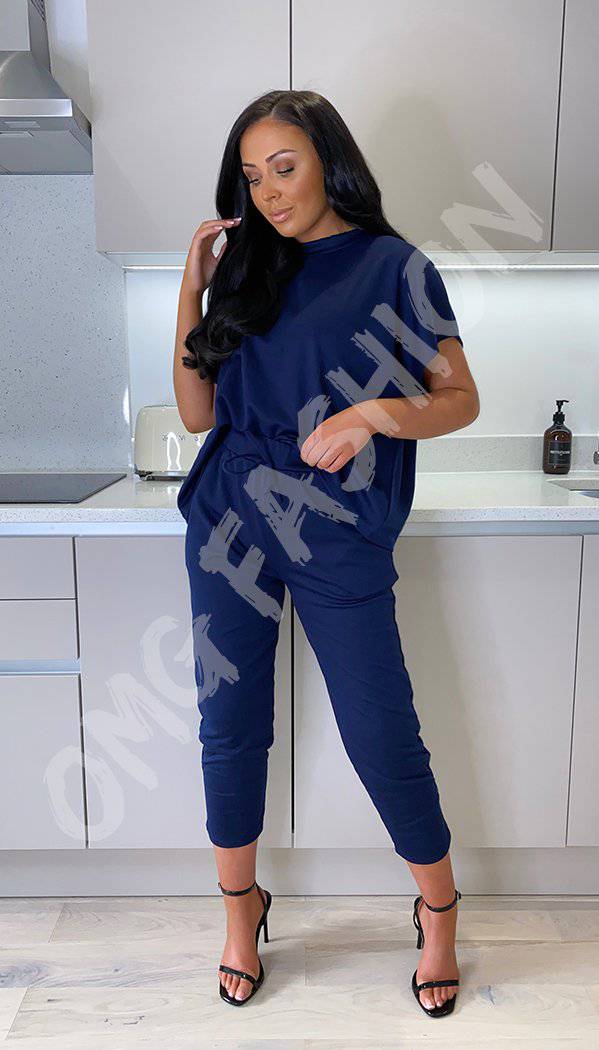 The Boxy Short Sleeved Round Neck Two Piece Loungewear Tracksuit