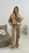 Giselle Zipped Wide Leg Tracksuit Lounge Set