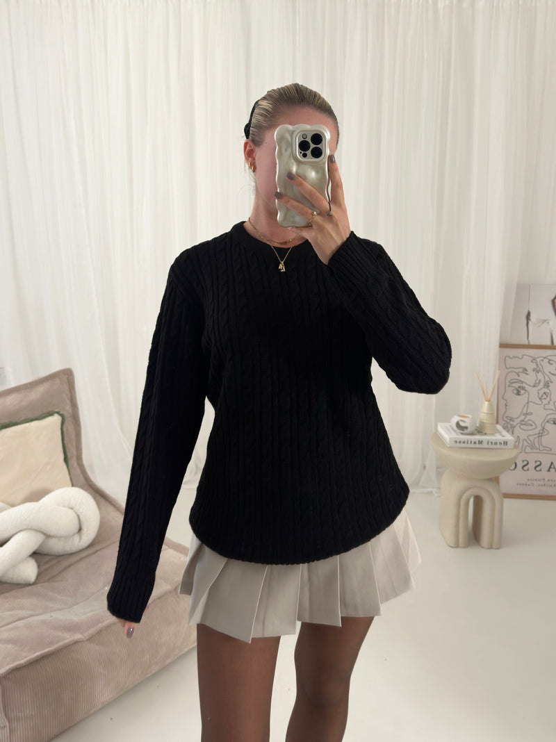 Josie Round Neck Long Sleeved Ribbed Jumper Top