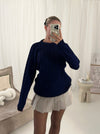 Josie Round Neck Long Sleeved Ribbed Jumper Top