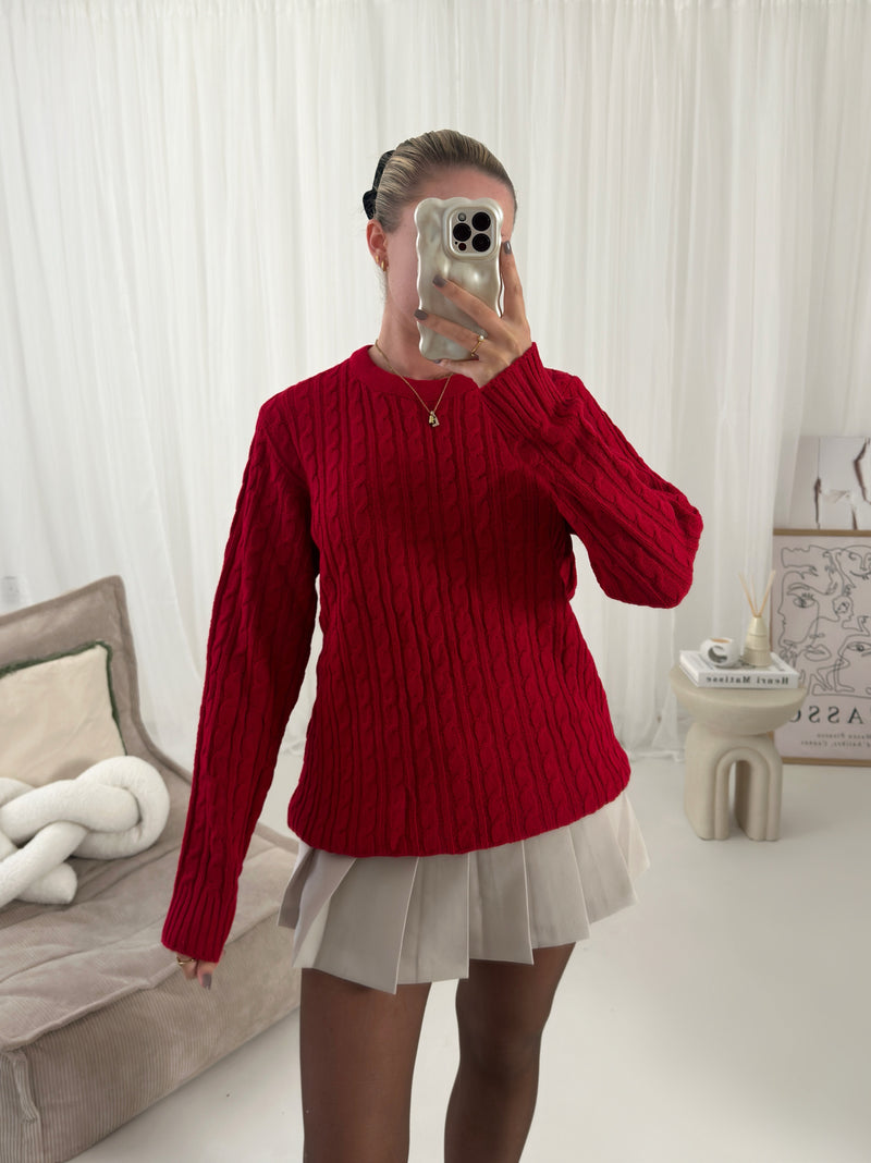 Josie Round Neck Long Sleeved Ribbed Jumper Top