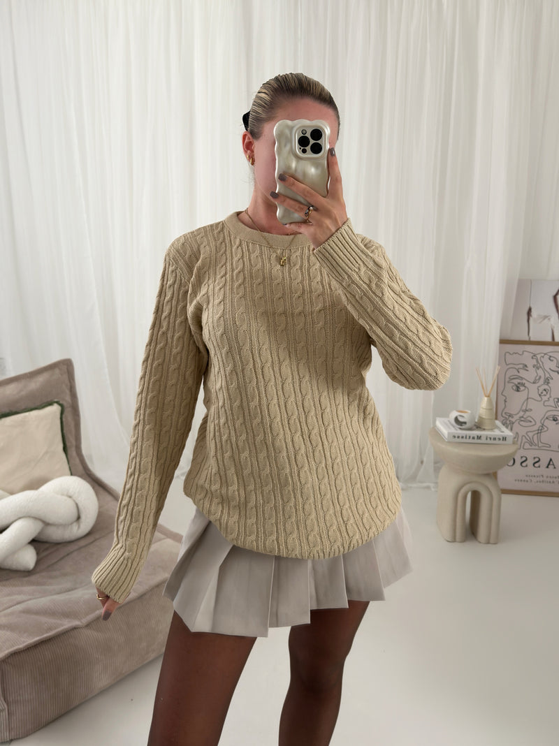 Josie Round Neck Long Sleeved Ribbed Jumper Top