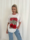 LEOPARD CHERRY Slogan T-Shirt