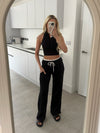 Dainty Contrast Drawstring Trousers