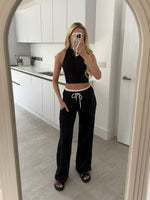 Dainty Contrast Drawstring Trousers