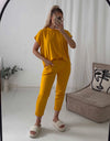 The Boxy Short Sleeved Round Neck Two Piece Loungewear Tracksuit (With Joggers)