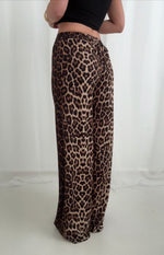 Roxy Leopard Animal Print Wide Leg Palazzo Trousers