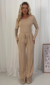 Lorna Long Sleeved Bodysuit & Trouser Two Piece Set