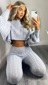 LUXE Cable Knitted Batwing Two Piece Lounge Set
