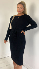 Pocket  Knitted Tied Knitted Midi Dress - omgfashion.com