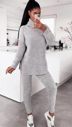 Chunky Ribbed Roll Neck Legging Co-ord Set