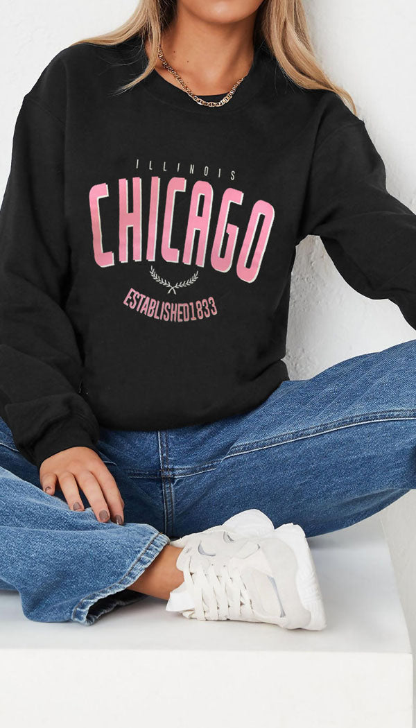 Chicago Oversized Long Sleeved Sweater - omgfashion.com