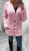 Knitted Boyfriend Button Cardigan - omgfashion.com