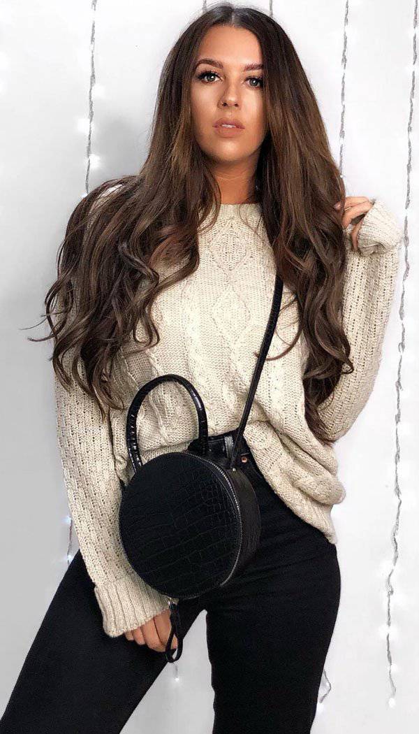 Chunky Cable Knitted Jumper - omgfashion.com