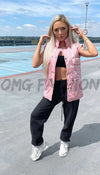 Double Button Collared Gilet Waistcoat with Bottom and Breast Pockets - omgfashion.com