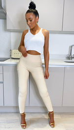 Ribbed Knitted Cropped Vest Top - omgfashion.com